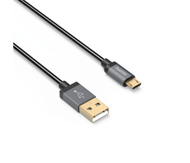 Hama KABEL USB-microUSB 0.75M HAMA ELITE czarny # - 1438386 - zdjęcie 2